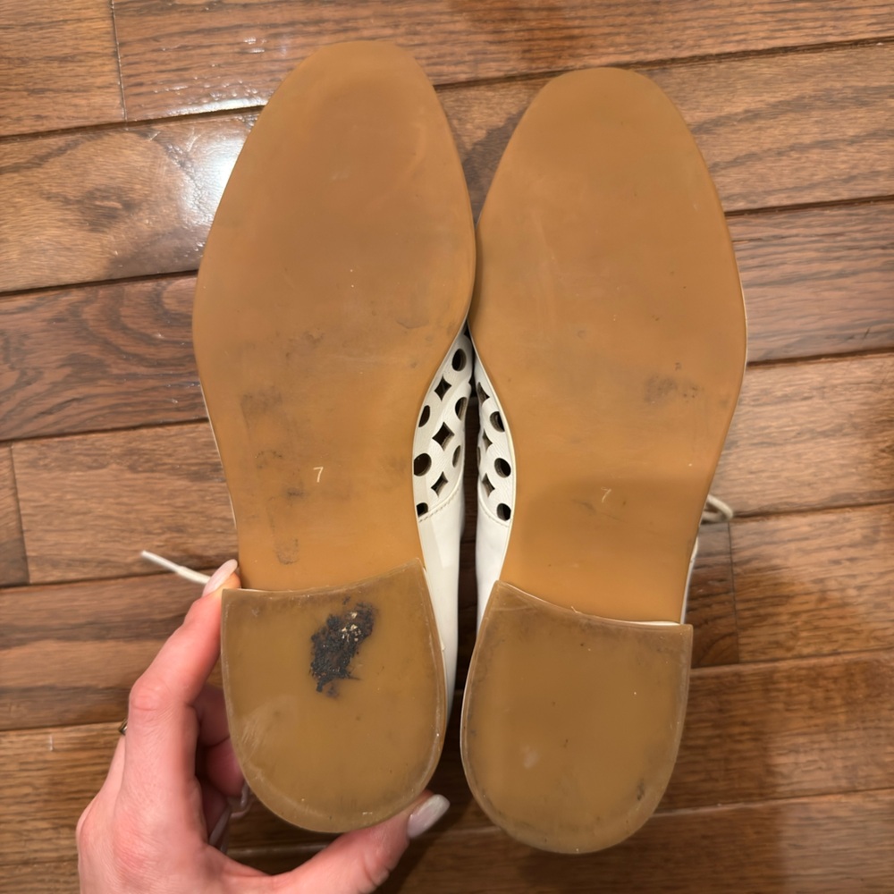 Jeffrey Campbell Novak Oxford Shoes White Leather Women's Size 7 flats - Picture 5 of 5